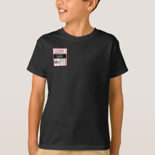 Camiseta Comida Leiteira Alergia Estilo do Crachá de Alerta