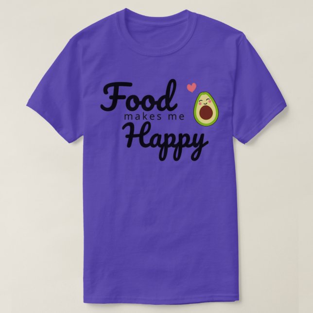 Camiseta Comida me deixa feliz (Frente do Design)
