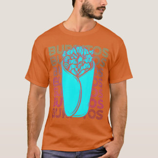 Camiseta Comida Mexicana Burritos Garota Retro