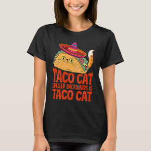 Camiseta Comida Mexicana Cat & TacoDia Nacional do Taco do
