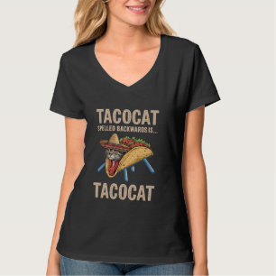 Camiseta Comida Mexicana Tacocat é Tacocat De Trás Para Fre