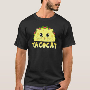 Camiseta Comida Mexicana Tacocat Rosto de Gato Cinco De May