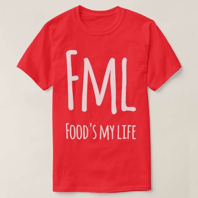 Camiseta Comida minha amante de comida (Frente do Design)