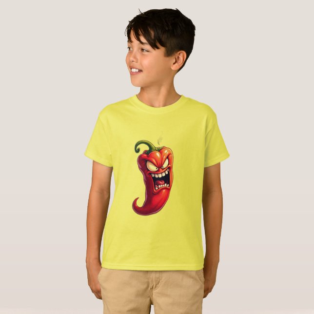 Camiseta Comida Monsters MAU CHILI PEPPER (Frente Completa)