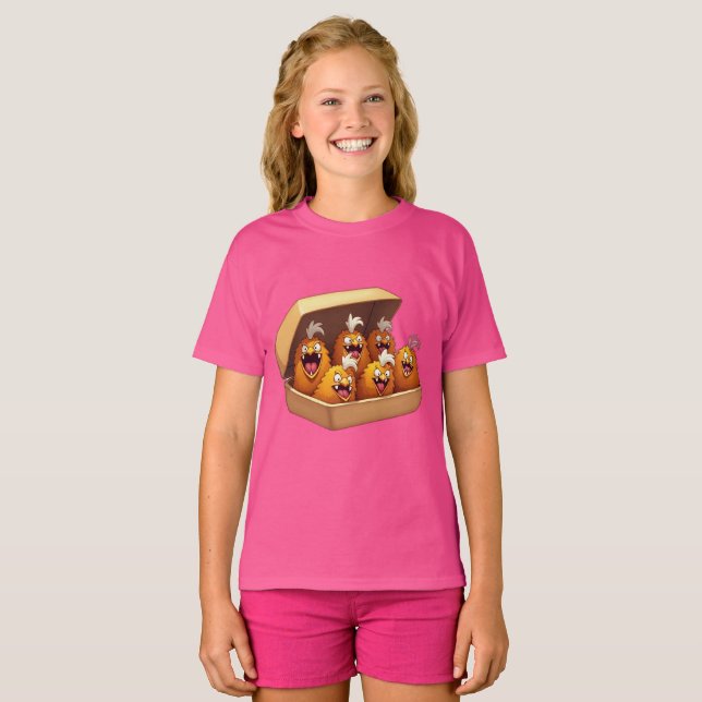 Camiseta Comida Monstros MAU CHICKEN NUGGGETS (Frente Completa)