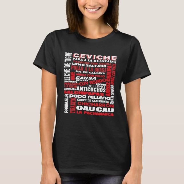 Camiseta Comida Peruana Peru Gastronomia Chef Ceviche  (Frente)