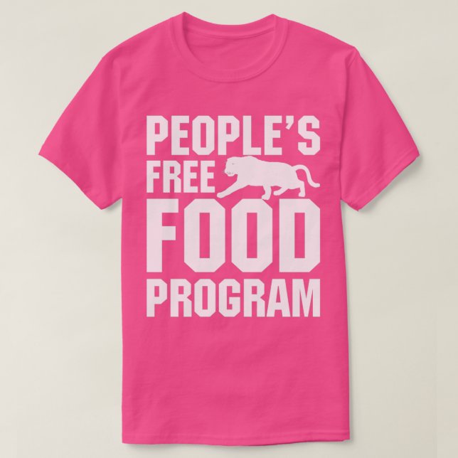 Camiseta comida pessoas gratuitas programa de comida (Frente do Design)