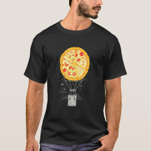Camiseta Comida Pizza Balão de Ar Quente