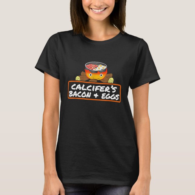 Camiseta Comida Pun Bacon Ovo Cook Calcifers (Frente)
