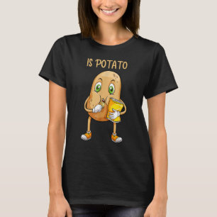 Camiseta Comida Pun Vegan Potato É Batata