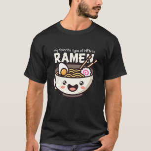 Camiseta Comida Ramen Kawaii Engraçada Trocadilho Meu Tipo