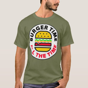 Camiseta COMIDA rápida de piada de comédia ENGRAÇADA BUR