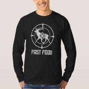 Camiseta Comida Rápida Deer Hunter Alvo Alvo Arco Rifle H
