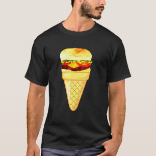 Camiseta Comida Rápida E Coleta De Sorvetes Do Sorvete De B