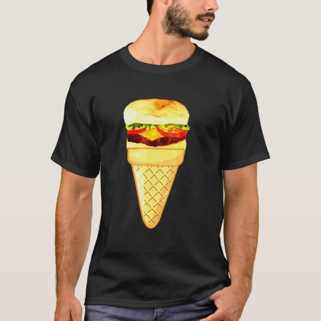Camiseta Comida Rápida E Coleta De Sorvetes Do Sorvete De B (Frente)