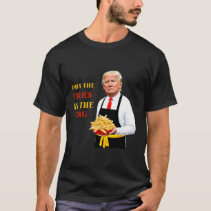 Camiseta Comida Rápida Engraçada Colocou As Fritas No Saco 