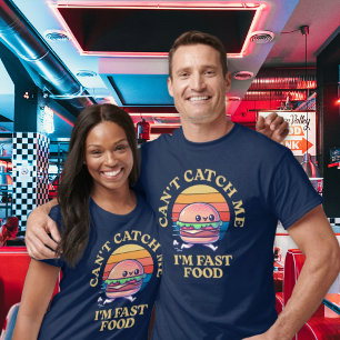 Camiseta Comida Rápida Funny Kawaii Burger Running Punny