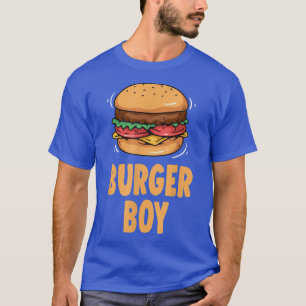 Camiseta Comida Rápida, Hamburger Cheeseburger Burger Boy