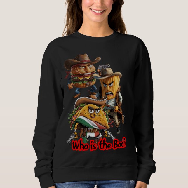 Camiseta Comida Rápida no Oeste Selvagem em Preto (Frente)