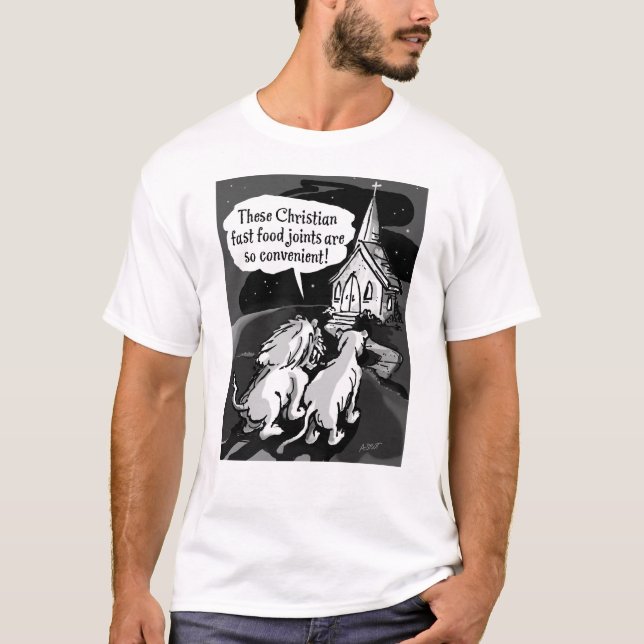 Camiseta Comida rápida para leões! -Camiseta (Frente)