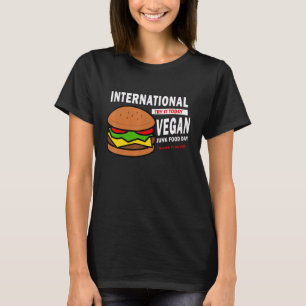 Camiseta Comida Rápida Vegan Hamburger Dia Nacional da Comi