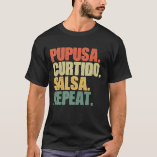 Camiseta Comida Retro Salvadorenha Curtido Salsa Para Queij