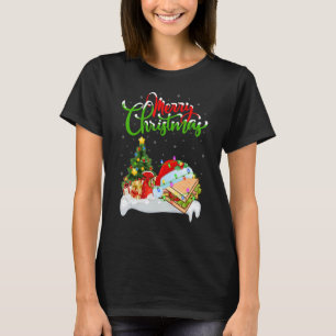 Camiseta Comida Sanduíche Papais noeis de Decoração de Nata
