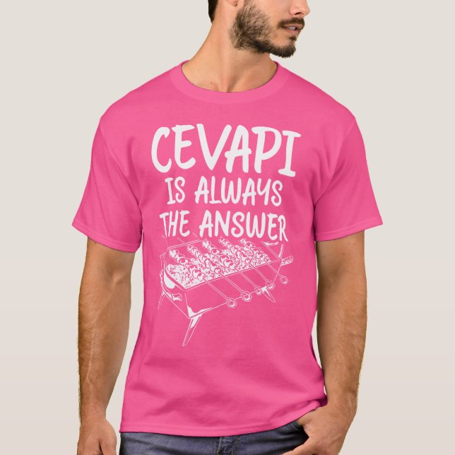 Camiseta Comida Sérvia Cevapi Hrvatska Comida Balcânica Cev (Frente)