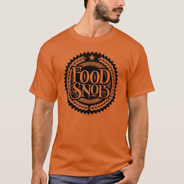 Camiseta Comida Snob - amante engraçado da comida (Frente)