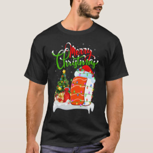Camiseta Comida Sushi Decorações do Natal Papais noeis Sush