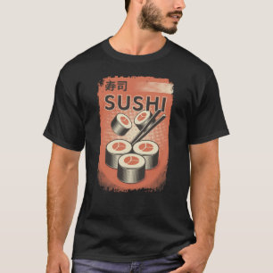 Camiseta Comida Sushi japonesa perfeita   Vintage Style Des