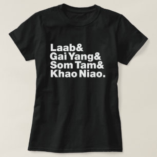 Camiseta Comida tailandesa da rua de Isaan