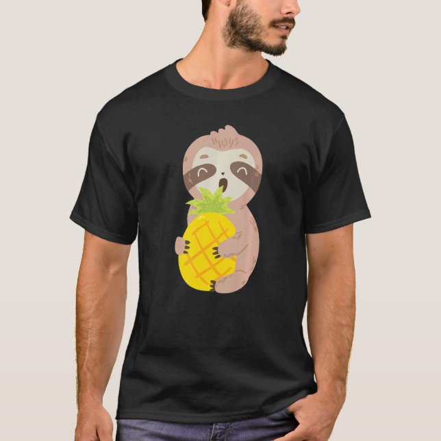 Camiseta Comida tropical de abacaxi com abacaxi (Frente)