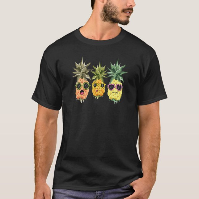 Camiseta Comida Tropical de Abacaxi Hello Summer 1 (Frente)