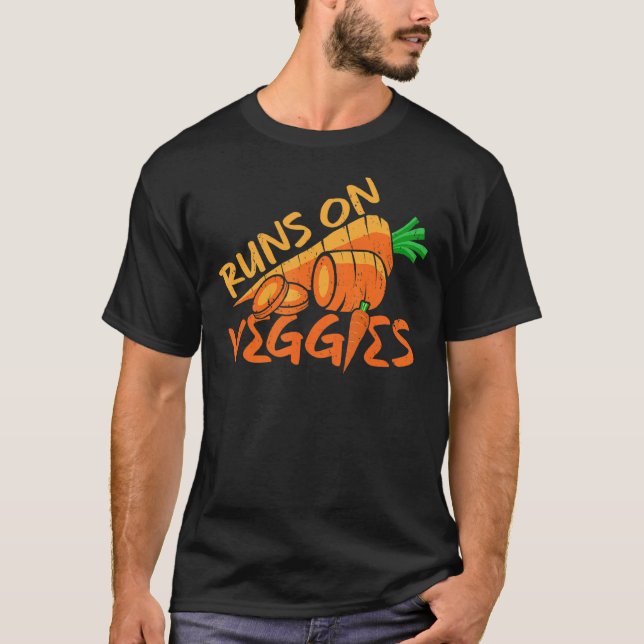 Camiseta Comida Vegetal Funciona Com Legumes Cenoura Seja V (Frente)