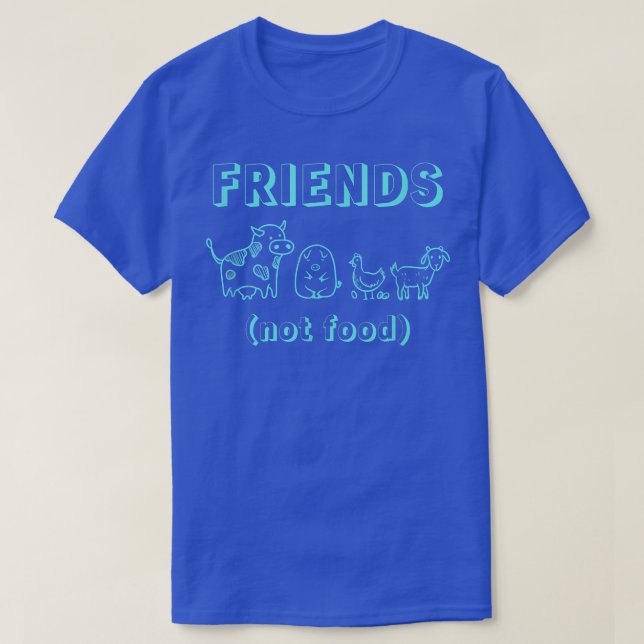 Camiseta Comida vegetariana vegetariana Vegans Amigos Cow P (Frente do Design)