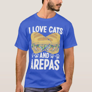 Camiseta Comida Venezuelana Dono de Gato Amante de Arepas C