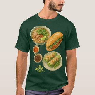 Camiseta Comida vietnamita banh mi e sopa pho