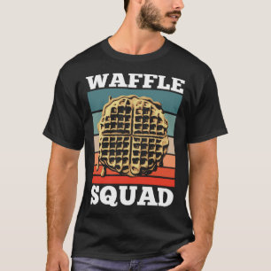 Camiseta Comida Waffle Squad Quote da Equipe Waffle