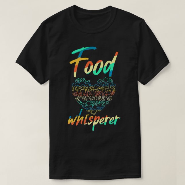 Camiseta Comida Whisperer Funny Registrada Dietitian Nutrit (Frente do Design)