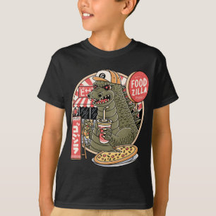 CAMISETA COMIDA ZILLA PIZZA KAWAII ANIME FASHION JAPONESE S