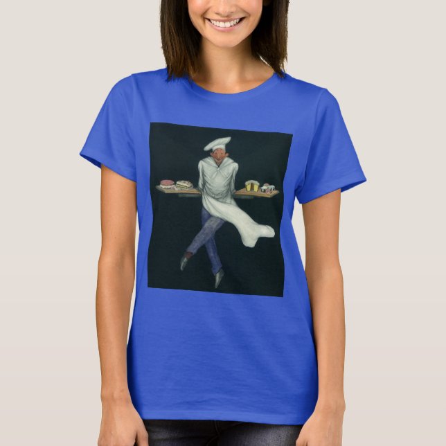 Camiseta Comidas de vindima, padeiro com pastelaria (Frente)