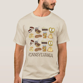 Camiseta Comidas do País Amish da Pensilvânia PA Holandesa