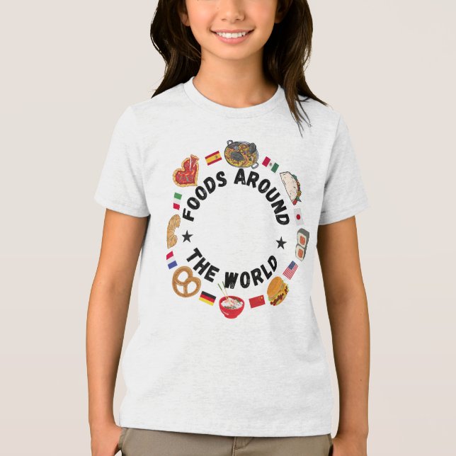 Camiseta Comidas em todo o mundo (Frente)