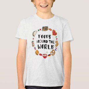 Camiseta Comidas em todo o mundo