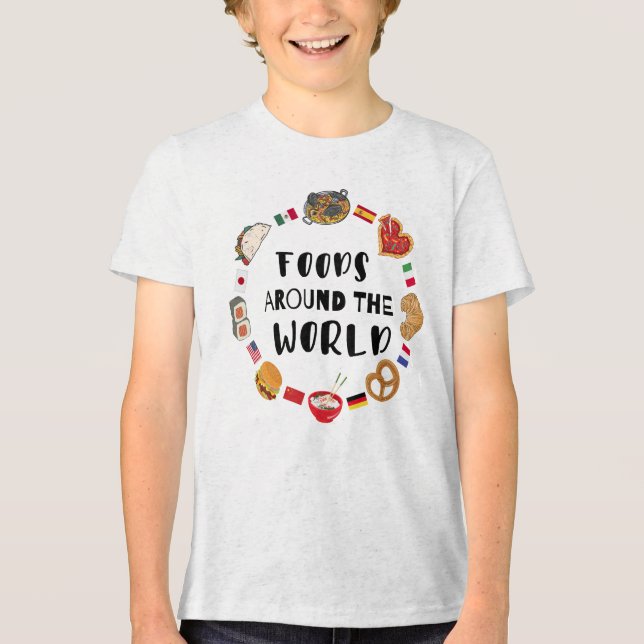 Camiseta Comidas em todo o mundo (Frente)