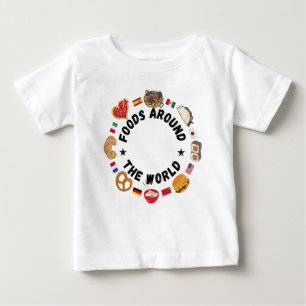 Camiseta Comidas em todo o mundo