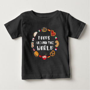 Camiseta Comidas em todo o mundo