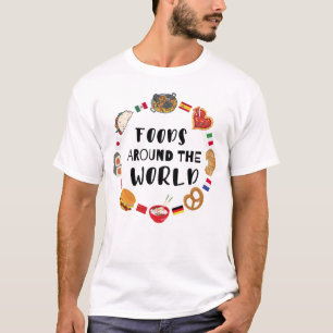 Camiseta Comidas em todo o mundo
