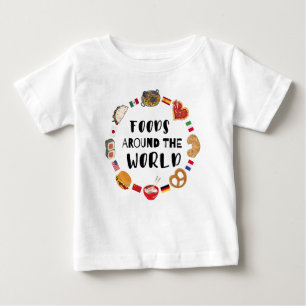 Camiseta Comidas em todo o mundo